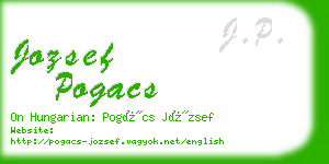 jozsef pogacs business card